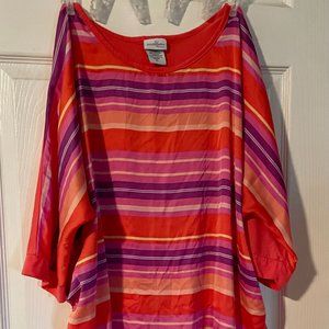 Cinch side, Jaclyn Smith, plus sized blouse